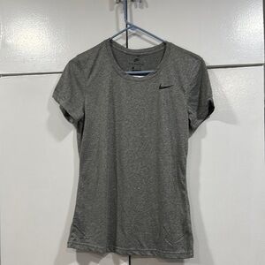 Nike Gray Fitted Short Sleeve Tee
